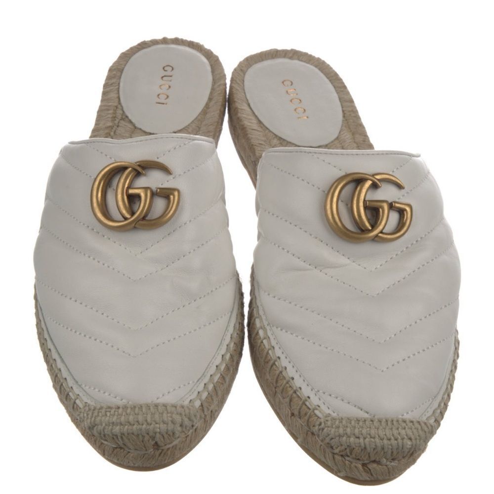 Gucci Women's White Espadrille Mules